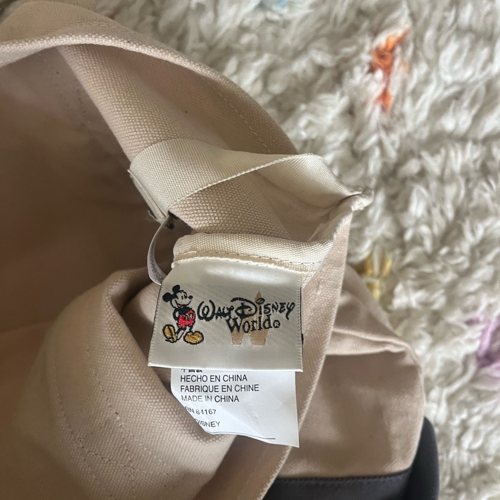 Tan and gray Disney Tote Bag large authentic - Picture 6 of 9
